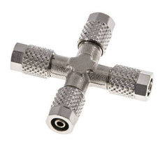 Conector Latón Niquelado en Cruz 5x3 de Rosca