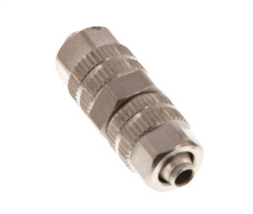 4.3x3 Nickel plated Brass Straight Push-on Fitting [2 Pieces]