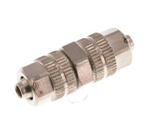 4.3x3 Nickel plated Brass Straight Push-on Fitting [2 Pieces]