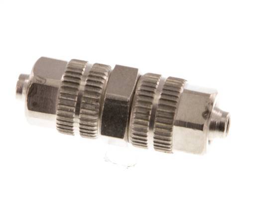 4.3x3 Nickel plated Brass Straight Push-on Fitting [2 Pieces]