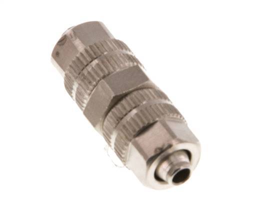 4.3x3 Nickel plated Brass Straight Push-on Fitting [2 Pieces]