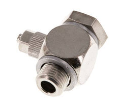 5x3 & G1/8'' Nickel plated Brass Banjo Push-on Fitting with Male Threads with O-ring Rotatable [10 Pieces]