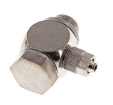 5x3 & G1/8'' Nickel plated Brass Banjo Push-on Fitting with Male Threads with O-ring Rotatable [10 Pieces]