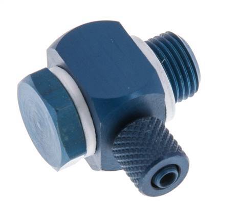 Racor Banjo a Presión Rosca Macho de Aluminio con Junta Tórica Rotativa 4.3x3 & G1/8'' [10 Piezas]