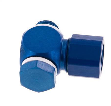 Racor Banjo a Presión Rosca Macho de Aluminio con Junta Tórica Rotativa 10x8 & G1/8'' [10 Piezas]