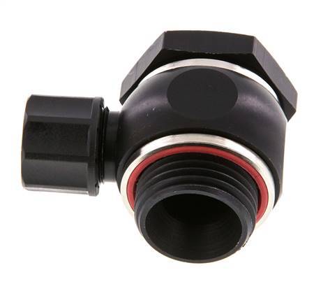 Racor Banjo a Presión Rosca Macho de Aluminio con Junta Tórica Rotativa 10x8 & G1/2'' [5 Piezas]