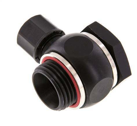 Racor Banjo a Presión Rosca Macho de Aluminio con Junta Tórica Rotativa 10x8 & G1/2'' [5 Piezas]