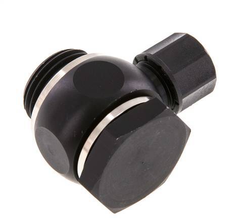 Racor Banjo a Presión Rosca Macho de Aluminio con Junta Tórica Rotativa 10x8 & G1/2'' [5 Piezas]
