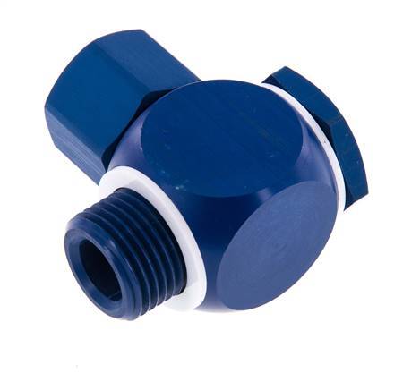 Racor Banjo a Presión Rosca Macho de Aluminio con Junta Tórica Rotativa 17.6x13 & G1/2'' [5 Piezas]