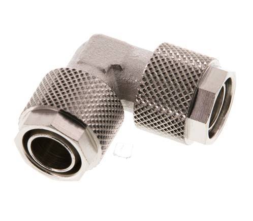 12x10 Nickel plated Brass Elbow Push-on Fitting [2 Pieces]