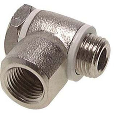 Conector Banjo de Latón Niquelado G1/8'' Rosca Macho & Hembra con perno banjo con Junta Tórica Giratorio [2 piezas]