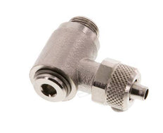 Codo Latón Niquelado 6x4 & G1/8'' Rosca Macho Hexagonal Interior Giratoria