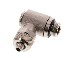 Codo Latón Niquelado 6x4 & G1/8'' Rosca Macho Hexagonal Interior Giratoria