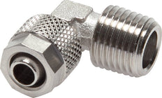 8x6 & R1/8'' Nickel plated Brass Elbow Push-on Fitting with Male Threads [2 Pieces]