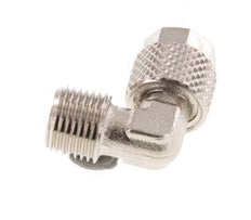 6x4 & R1/8'' Nickel plated Brass Elbow Push-on Fitting with Male Threads [5 Pieces]