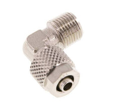 6x4 & R1/8'' Nickel plated Brass Elbow Push-on Fitting with Male Threads [5 Pieces]