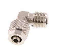 6x4 & R1/8'' Nickel plated Brass Elbow Push-on Fitting with Male Threads [5 Pieces]