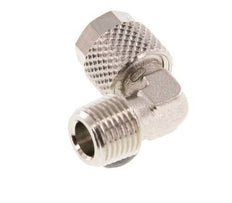 6x4 & R1/8'' Nickel plated Brass Elbow Push-on Fitting with Male Threads [5 Pieces]