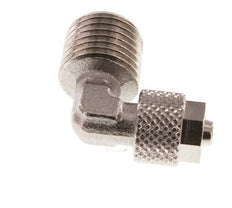 6x4 & R1/4'' Nickel plated Brass Elbow Push-on Fitting with Male Threads [5 Pieces]
