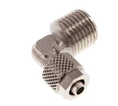 6x4 & R1/4'' Nickel plated Brass Elbow Push-on Fitting with Male Threads [5 Pieces]