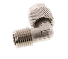 10x8 & R1/4'' Nickel plated Brass Elbow Push-on Fitting with Male Threads [2 Pieces]
