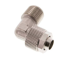 10x8 & R1/4'' Nickel plated Brass Elbow Push-on Fitting with Male Threads [2 Pieces]