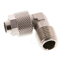 10x8 & R1/4'' Nickel plated Brass Elbow Push-on Fitting with Male Threads [2 Pieces]
