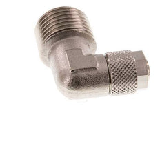 10x8 & R1/2'' Nickel plated Brass Elbow Push-on Fitting with Male Threads [2 Pieces]