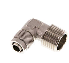 10x8 & R1/2'' Nickel plated Brass Elbow Push-on Fitting with Male Threads [2 Pieces]