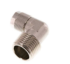 10x8 & R1/2'' Nickel plated Brass Elbow Push-on Fitting with Male Threads [2 Pieces]