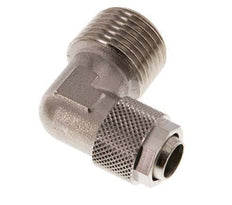 12x10 & R1/2'' Nickel plated Brass Elbow Push-on Fitting with Male Threads [2 Pieces]