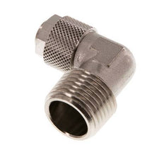 12x10 & R1/2'' Nickel plated Brass Elbow Push-on Fitting with Male Threads [2 Pieces]