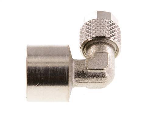 Codo de Latón Niquelado 6x4 & G1/4'' Rosca Hembra [2 piezas]