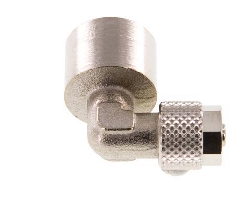 Codo de Latón Niquelado 6x4 & G1/4'' Rosca Hembra [2 piezas]