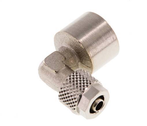 Codo de Latón Niquelado 6x4 & G1/4'' Rosca Hembra [2 piezas]