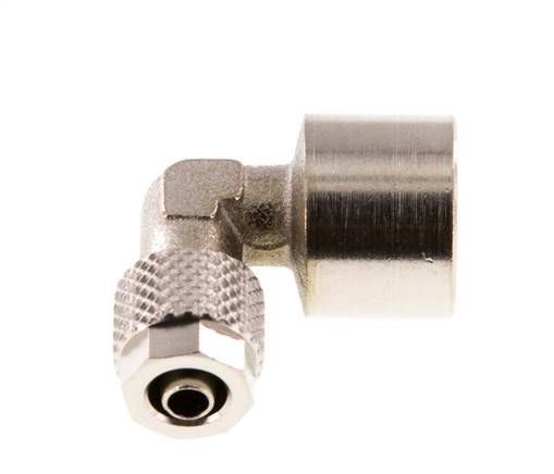 Codo de Latón Niquelado 6x4 & G1/4'' Rosca Hembra [2 piezas]