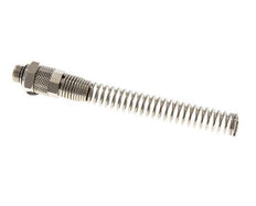 Conector Recto Latón Niquelado 8x6 & G1/8'' con protección contra dobleces de Rosca Macho [2 piezas]