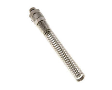 Conector Recto Latón Niquelado 8x6 & G1/8'' con protección contra dobleces de Rosca Macho [2 piezas]