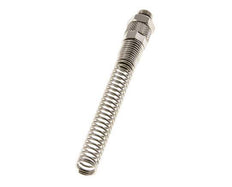 Conector Recto Latón Niquelado 8x6 & G1/8'' con protección contra dobleces de Rosca Macho [2 piezas]