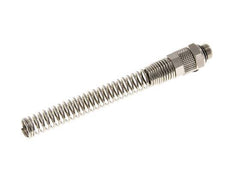 Conector Recto Latón Niquelado 8x6 & G1/8'' con protección contra dobleces de Rosca Macho [2 piezas]