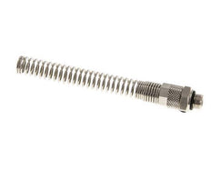 Conector Recto Latón Niquelado 8x6 & G1/8'' con protección contra dobleces de Rosca Macho [2 piezas]