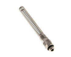 Conector Recto Latón Niquelado 8x6 & G1/8'' con protección contra dobleces de Rosca Macho [2 piezas]