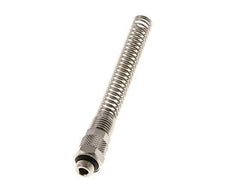 Conector Recto Latón Niquelado 8x6 & G1/8'' con protección contra dobleces de Rosca Macho [2 piezas]