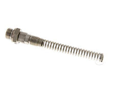 Conector Recto Latón Niquelado 6x4 & G1/4'' con protección contra dobleces de Rosca Macho [2 piezas]