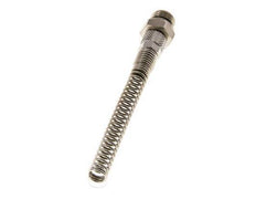 Conector Recto Latón Niquelado 6x4 & G1/4'' con protección contra dobleces de Rosca Macho [2 piezas]