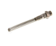 Conector Recto Latón Niquelado 6x4 & G1/4'' con protección contra dobleces de Rosca Macho [2 piezas]