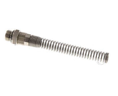 Conector Recto Latón Niquelado 8x6 & G1/4'' con protección contra dobleces de Rosca Macho [2 piezas]