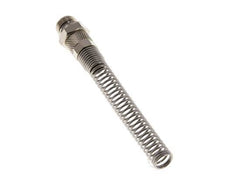 Conector Recto Latón Niquelado 8x6 & G1/4'' con protección contra dobleces de Rosca Macho [2 piezas]