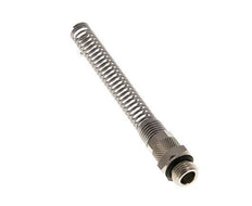 Conector Recto Latón Niquelado 8x6 & G1/4'' con protección contra dobleces de Rosca Macho [2 piezas]