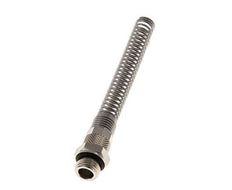 Conector Recto Latón Niquelado 8x6 & G1/4'' con protección contra dobleces de Rosca Macho [2 piezas]